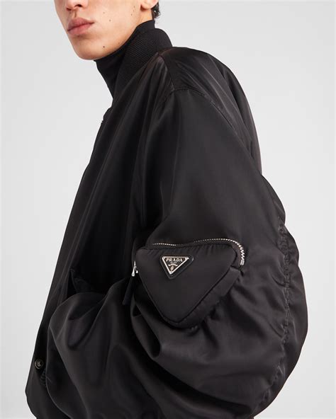 prada nylon bomber jacket